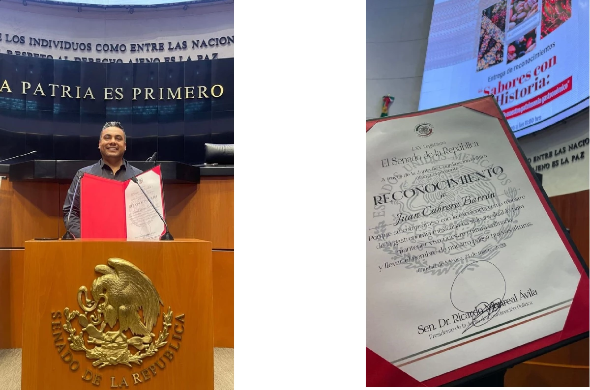Reconoce Senado de la República a chefs mexicanos